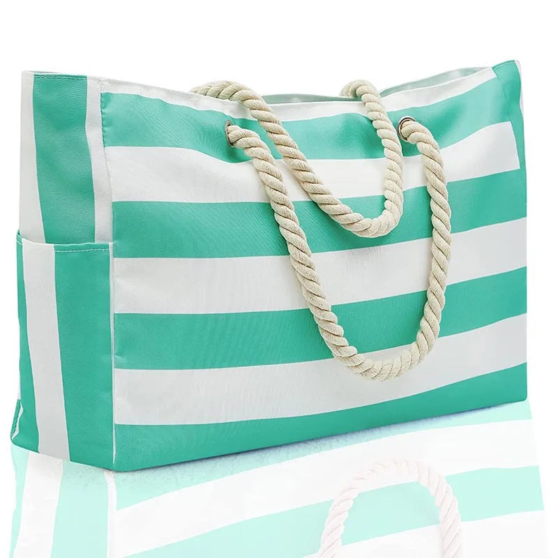 The Tide Tote - Sandstone stripes
